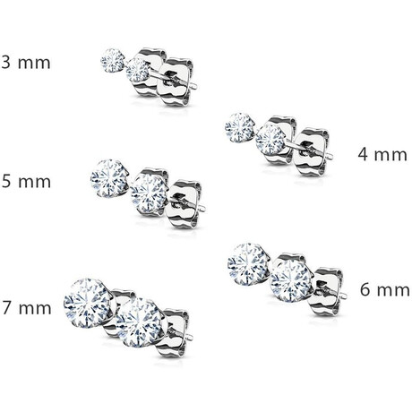 Klasické náušnice pecky z oceli