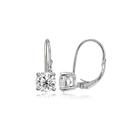Klasické stříbrné náušnice na klapku