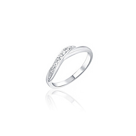 Stříbrný prsten 925 s řadou zirkonů