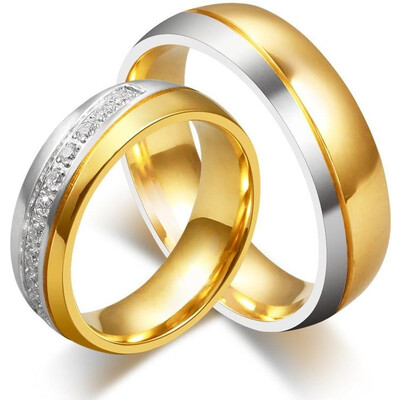 Snubní prsteny z oceli pro páry zlaté