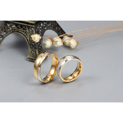 Snubní prsteny z oceli pro páry zlaté