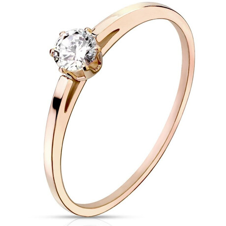 Zásnubní prsten s krystalem z oceli