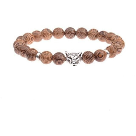 Náramek bižuterie dřevěný panter
