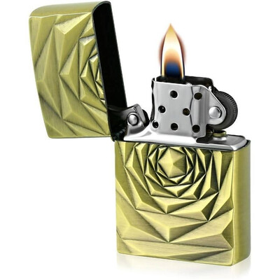 Benzínový zapalovač z oceli růže