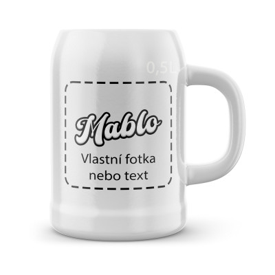 Pivní korbel s vlastní fotografií