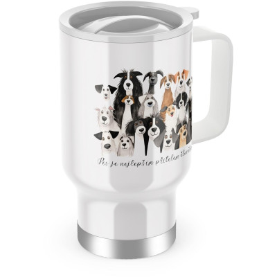 Termohrnek s uchem "Pes nejlepší přítel"