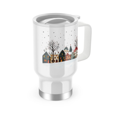 Termohrnek s uchem "Vánoční městečko"