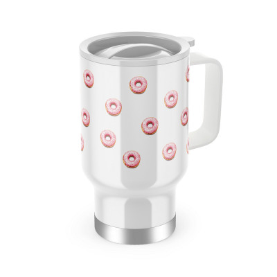 Termohrnek s uchem "Růžový donut"