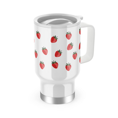 Termohrnek s uchem "Jahodový"