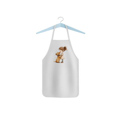 Dětská zástěra "Holčička a pejsek"