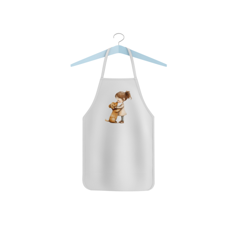 Dětská zástěra "Holčička a pejsek"