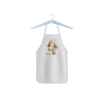 Dětská zástěra "Holčička a pejsek"