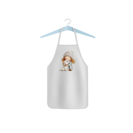 Dětská zástěra "Holčička a pejsek"