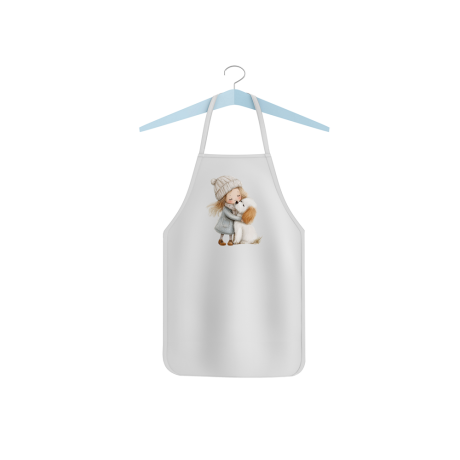 Dětská zástěra "Holčička a pejsek"