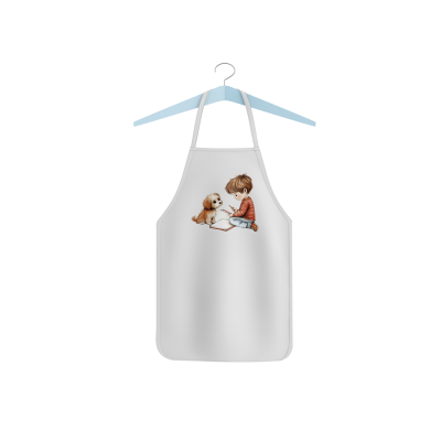 Dětská zástěra "Kluk a pejsek"