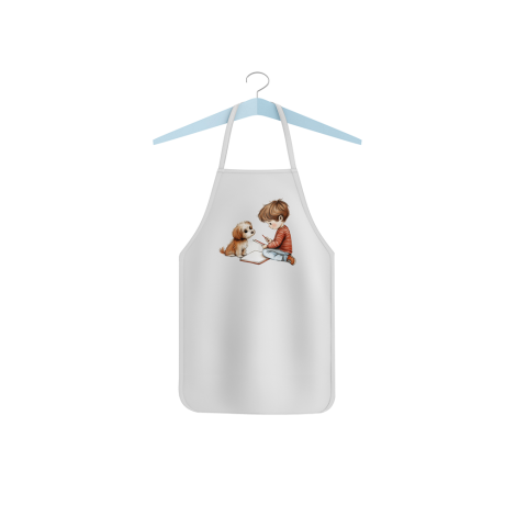 Dětská zástěra "Kluk a pejsek"