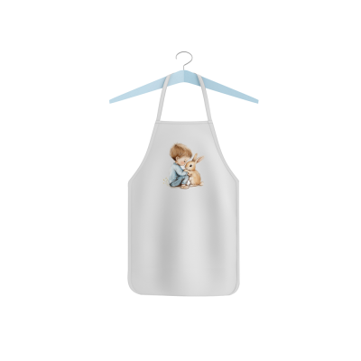 Dětská zástěra "Kluk a králíček"