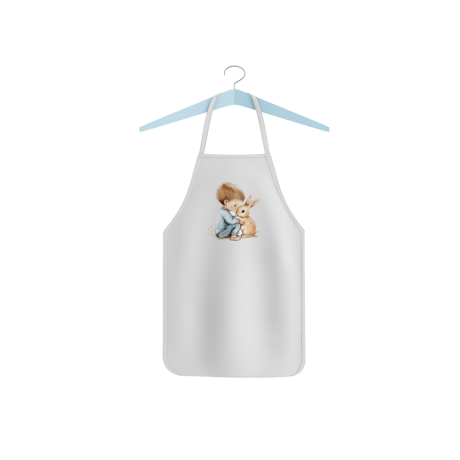 Dětská zástěra "Kluk a králíček"