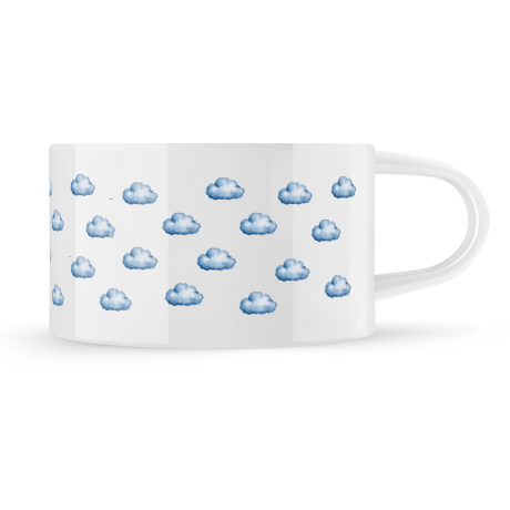 Hrnek makronka vzor "Mraky"