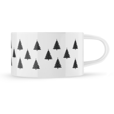 Hrnek makronka vzor "Stromky"