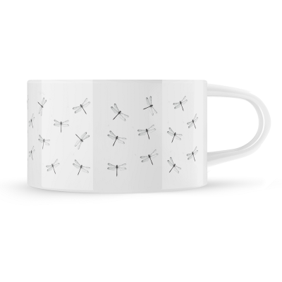 Hrnek makronka vzor "Vážky"