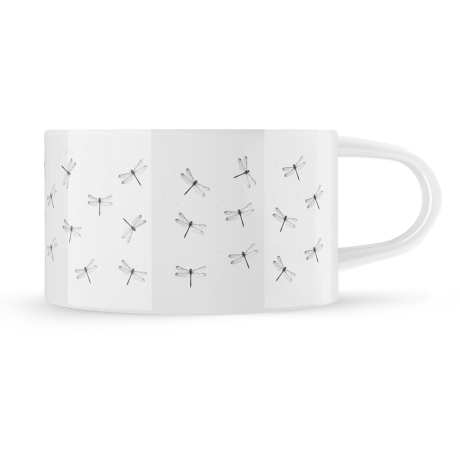 Hrnek makronka vzor "Vážky"