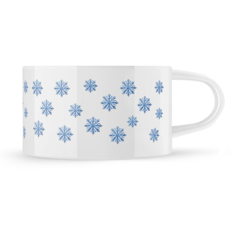 Hrnek makronka vzor "Vločky"