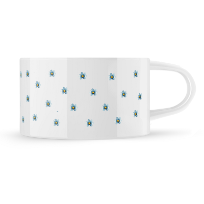 Hrnek makronka vzor "Květiny"