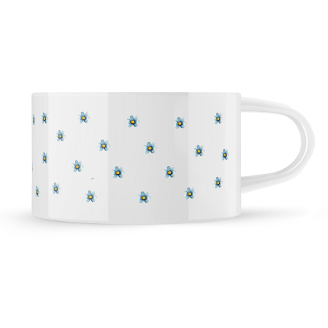 Hrnek makronka vzor "Květiny"