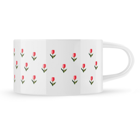 Hrnek makronka vzor "Květiny"