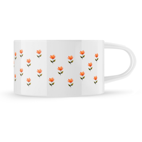 Hrnek makronka vzor "Květiny"