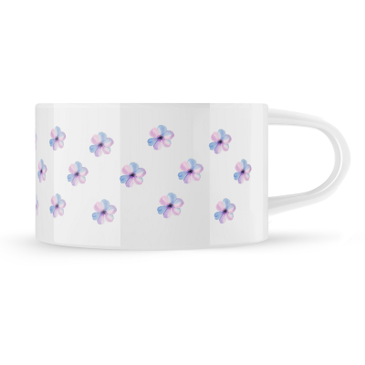 Hrnek makronka vzor "Květiny"