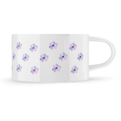 Hrnek makronka vzor "Květiny"