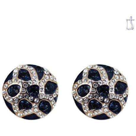 Náušnice bižuterie s kamínky ve tvaru květiny