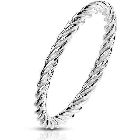 Jemně kroucený prsten z oceli